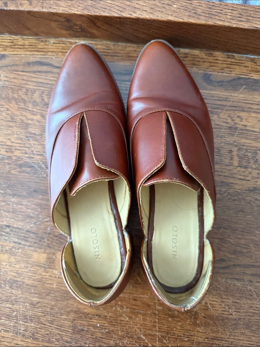 Nisolo Brown Leather Slip-On Loafers